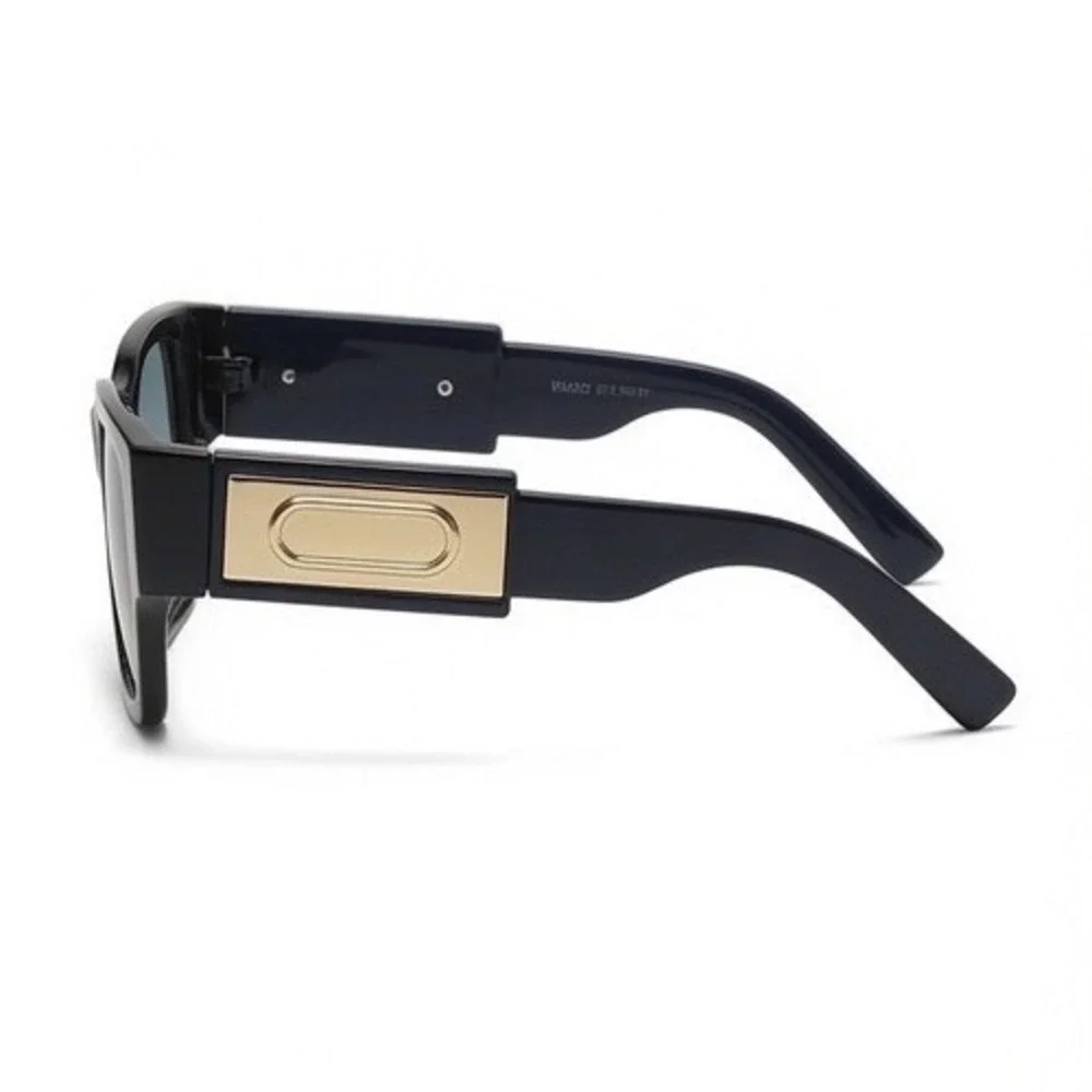 Mens Black Rectangular Sunglasses Gradient Lenses Form Perfect Luxury Style 2026